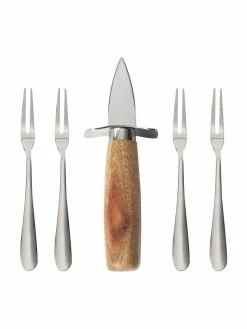 Andrea House Accessoires huitres acier inoxydable Osteri, 5 élém., Lot de différentes tailles