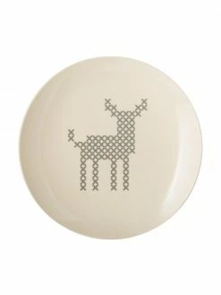 Bloomingville Assiette à dessert Cross, Ø 20 cm