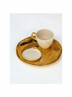 Urban Nature Culture Assiette à dessert dorée Ø22 cm Good Morning, Ø 22 cm -Cuisine Soldes 2022 Assiette a dessert doree O22 cm Good Morning 4