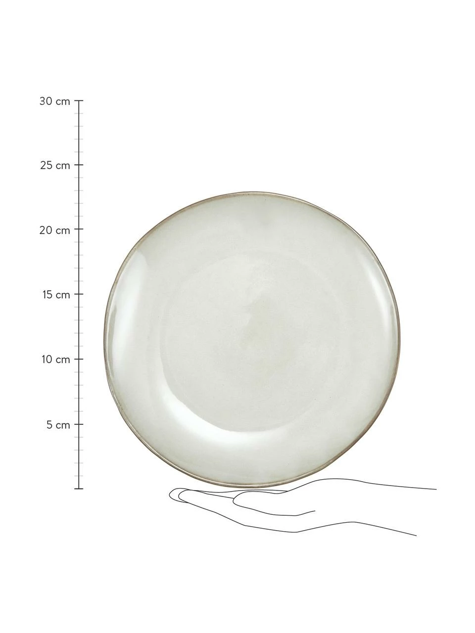 Westwing Collection Assiette à dessert en grès beige faite main Thalia, 2 pièces, Ø 23 x haut. 3 cm 7 Westwing Collection Assiette à dessert en grès beige faite main Thalia, 2 pièces, Ø 23 x haut. 3 cm – Image 5