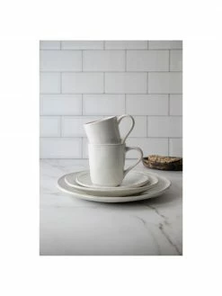 Dutch Rose Assiette à dessert en grès blanc Organic, 4 pièces, Ø 22 x haut. 3 cm -Cuisine Soldes 2022 Assiette a dessert en gres blanc Organic 4 pieces 2