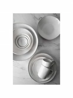 Dutch Rose Assiette à dessert en grès blanc Organic, 4 pièces, Ø 22 x haut. 3 cm -Cuisine Soldes 2022 Assiette a dessert en gres blanc Organic 4 pieces 5