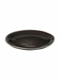 Broste Copenhagen Assiette à dessert en grès faite main Nordic Coal, Ø 20 x haut. 2 cm