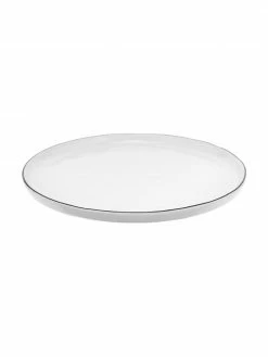Broste Copenhagen Assiette à dessert en porcelaine faite main Salt, 4 pièces, Ø 22 cm