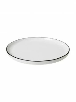 Broste Copenhagen Assiette à dessert en porcelaine faite main Salt, 4 pièces, Ø 18 cm