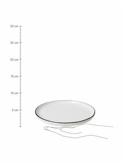 Broste Copenhagen Assiette à dessert en porcelaine faite main Salt, 4 pièces, Ø 18 cm -Cuisine Soldes 2022 Assiette a dessert en porcelaine faite main Salt 4 pieces 8