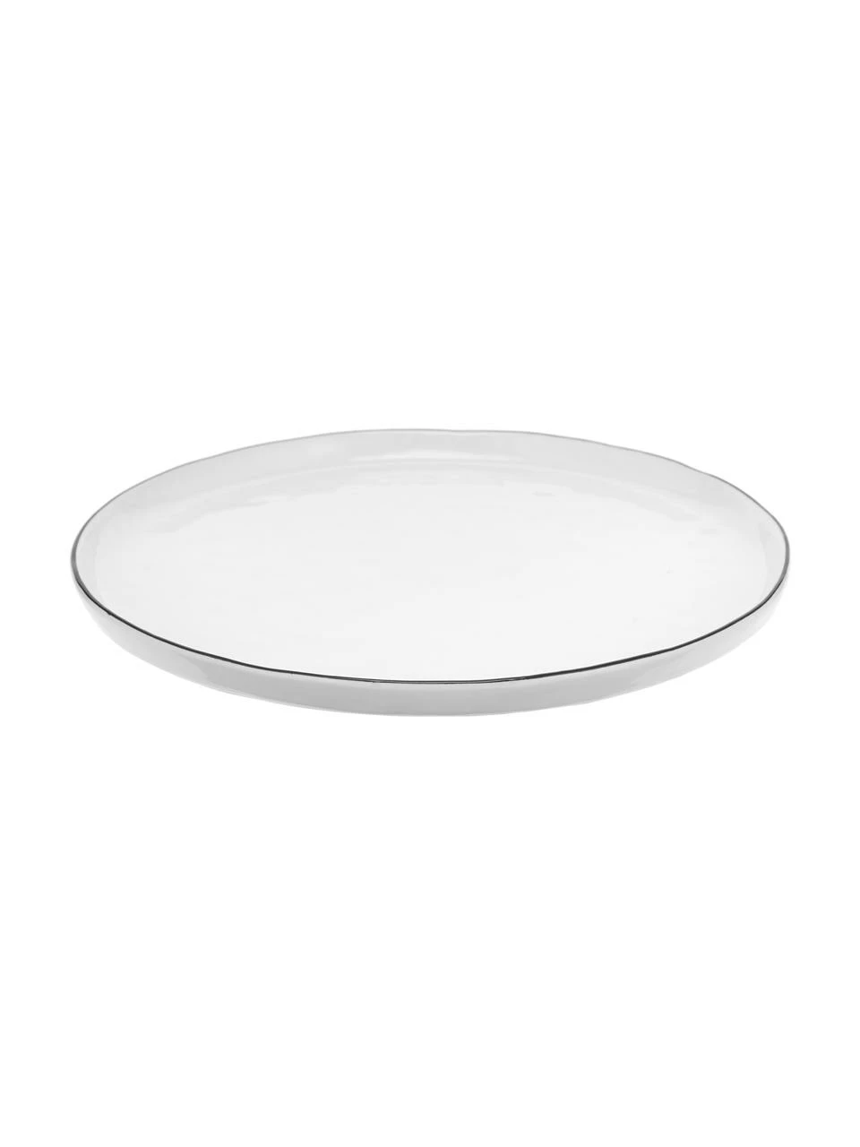 Broste Copenhagen Assiette à dessert en porcelaine faite main Salt, 4 pièces, Ø 22 cm 3 Broste Copenhagen Assiette à dessert en porcelaine faite main Salt, 4 pièces, Ø 22 cm