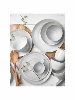 Assiette &agrave; dessert faite main Manor, 4 pi&egrave;ces, Ø 24 x haut. 3 cmDisponibilité limitée -Cuisine Soldes 2022 Assiette a dessert faite main Manor 4 pieces 2