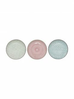 Bloomingville Assiette à dessert peinte à la main Patrizia, 3 élém., Ø 20 cm