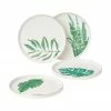 Westwing Collection Assiette à dessert porcelaine Fine Bone China motif tropical Timba, 4 élém., Ø 21 cm -Cuisine Soldes 2022 Assiette a dessert porcelaine Fine Bone China motif tropical Timba 4 elem