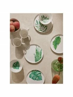 Westwing Collection Assiette à dessert porcelaine Fine Bone China motif tropical Timba, 4 élém., Ø 21 cm -Cuisine Soldes 2022 Assiette a dessert porcelaine Fine Bone China motif tropical Timba 4 elem 2