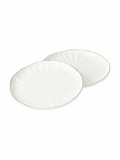 Westwing Collection Assiette à dessert porcelaine Sali, 2 pièces, Ø 21 cm -Cuisine Soldes 2022 Assiette a dessert porcelaine Sali 2 pieces 4