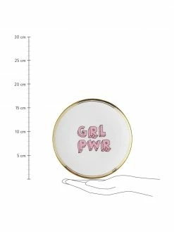 Bitossi Home Assiette à dessert porcelaine bord doré Grl Pwr, Ø 17 cm -Cuisine Soldes 2022 Assiette a dessert porcelaine bord dore Grl Pwr 2