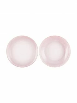 Westwing Collection Assiette à dessert porcelaine rose Amalia, 2 pièces, Ø 20 cm