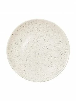 Broste Copenhagen Assiette à dessert rustique grès cérame faite main blanc crème Nordic Vanilla, 4 pièces, Ø 20 cm