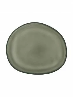 Urban Nature Culture Assiette à pain verre recyclé, faite main Frost, 4 pièces, larg. 15 x long. 18 cm