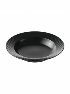 Assiette creuse à rainures Groove, 4 pièces, Ø 23 x haut. 4 cm