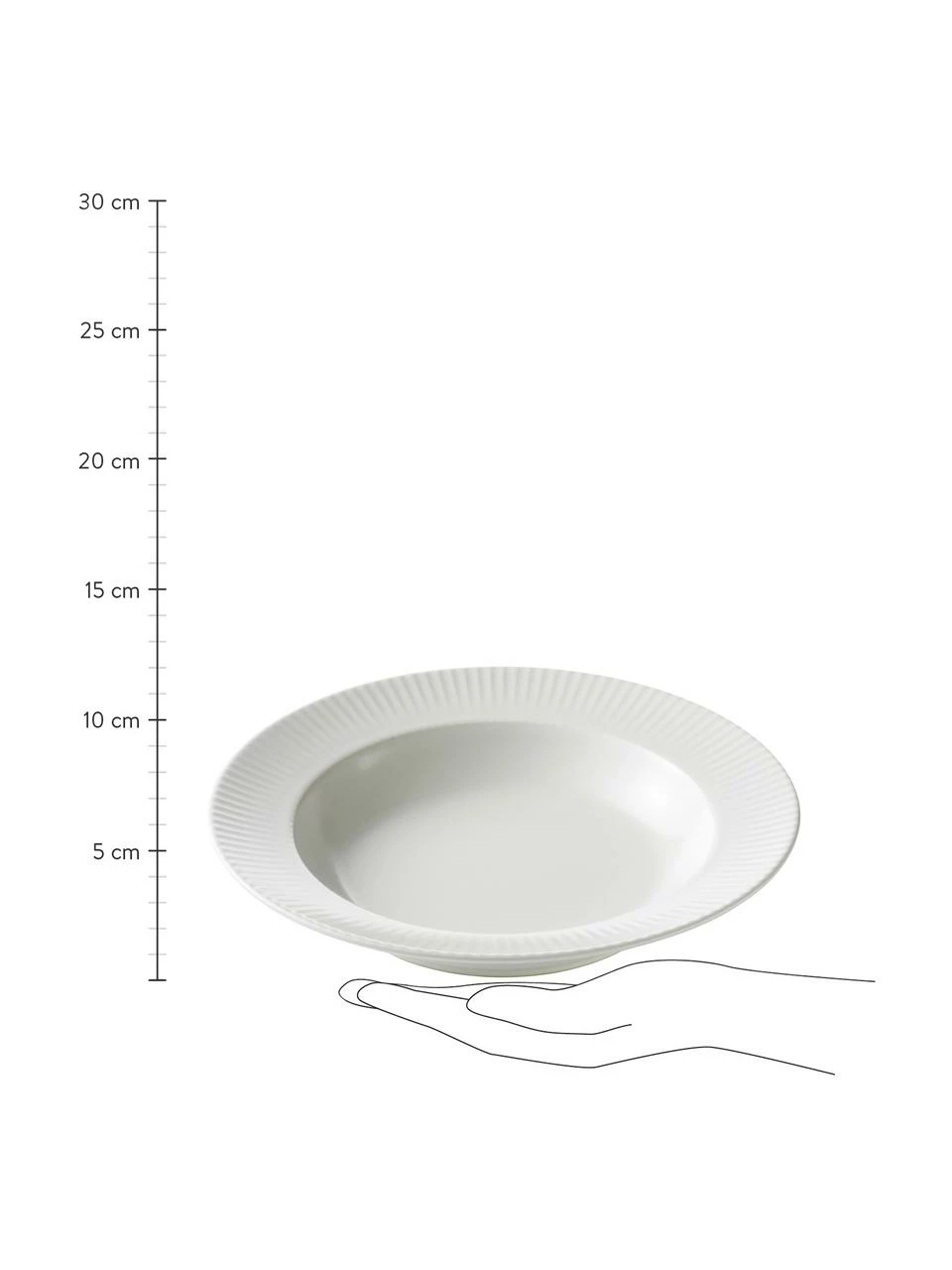 Assiette creuse blanche Groove, 4 pièces, Ø 23 x haut. 4 cmDisponibilité limitée 5 Assiette creuse blanche Groove, 4 pièces, Ø 23 x haut. 4 cmDisponibilité limitée – Image 3