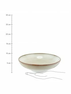 Westwing Collection Assiette creuse en grès beige faite main Thalia, 2 pièces, Ø 22 x haut. 6 cm -Cuisine Soldes 2022 Assiette creuse en gres beige faite main Thalia 2 pieces 2