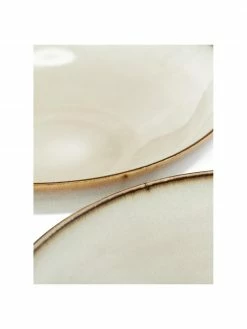 Westwing Collection Assiette creuse en grès beige faite main Thalia, 2 pièces, Ø 22 x haut. 6 cm -Cuisine Soldes 2022 Assiette creuse en gres beige faite main Thalia 2 pieces 5