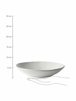 Dutch Rose Assiette creuse en grès blanc Organic, 4 pièces, Ø 24 x haut. 5 cm -Cuisine Soldes 2022 Assiette creuse en gres blanc Organic 4 pieces 3
