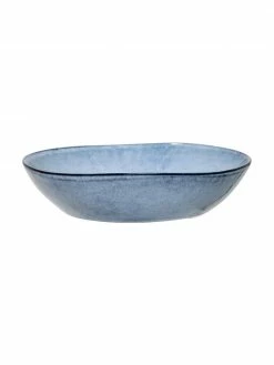 Bloomingville Assiette creuse en grès bleu gris, faite main Sandrine, Ø 22 cm, Ø 22 x haut. 5 cmDisponibilité limitée