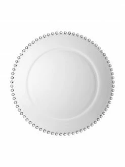 Cote Table Assiette de présentation en verre Perles, Ø 33 cm