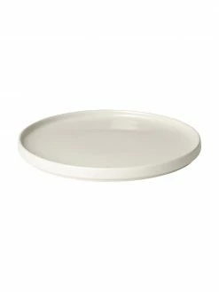 Assiette plate beige mat/brillant Pilar, 6 pièces, Ø 27 cm