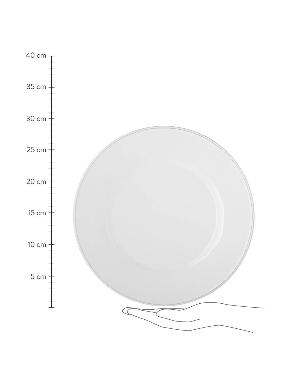 Cote Table Assiette plate blanche Constance, 2 pièces, Ø 29 cm 5 Cote Table Assiette plate blanche Constance, 2 pièces, Ø 29 cm – Image 3