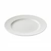 Assiette plate blanche Groove, 4 pièces, Ø 27 x haut. 1 cm
