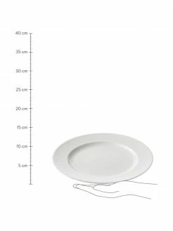 Assiette plate blanche Groove, 4 pièces, Ø 27 x haut. 1 cm -Cuisine Soldes 2022 Assiette plate blanche Groove 4 pieces 2