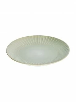Assiette plate céramique vert clair Itziar, 2 pièces, Ø 27 x haut. 2 cm