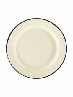 Nordal Assiette plate émaillée avec bord peint à la main Ginger, 2 élém., Ø 26 x haut. 2 cm -Cuisine Soldes 2022 Assiette plate emaillee avec bord peint a la main Ginger 2 elem 3