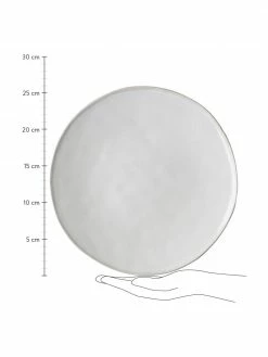 Dutch Rose Assiette plate en grès blanc Organic, 4 pièces, Ø 27 x haut. 3 cm -Cuisine Soldes 2022 Assiette plate en gres blanc Organic 4 pieces 2