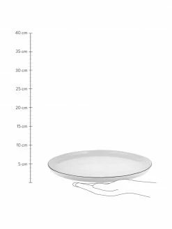 Broste Copenhagen Assiette plate en porcelaine faite main Salt, 4 pièces, Ø 28 cm -Cuisine Soldes 2022 Assiette plate en porcelaine faite main Salt 4 pieces 2