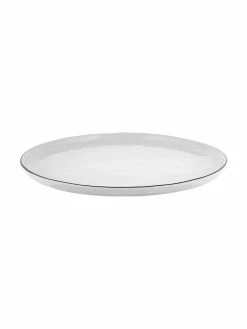 Broste Copenhagen Assiette plate en porcelaine faite main Salt, 4 pièces, Ø 28 cm