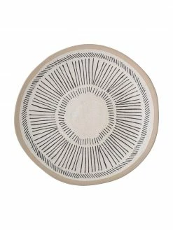 Bloomingville Assiette plate ethnique en grès Eliana, 2 pièces, Ø 26 cm