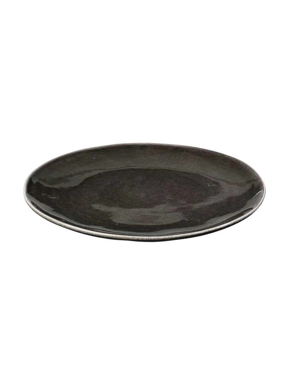 Broste Copenhagen Assiette plate faite main Nordic Coal, 4 pièces, Ø 26 cm 3 Broste Copenhagen Assiette plate faite main Nordic Coal, 4 pièces, Ø 26 cm