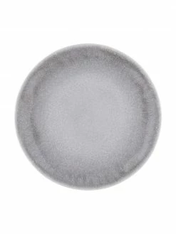 Assiette plate grise avec dégradé, faite main Atlantis, 4 pièces, Ø 28 x haut. 3 cm