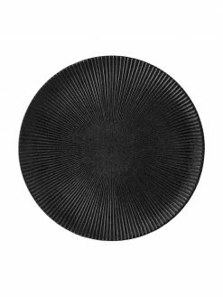 Bloomingville Assiette plate noire design Neri, Ø 29 cm