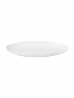Assiette plate ovale &agrave; surface in&eacute;gale Porcelino, 4&nbsp;pi&egrave;ces, long. 28 x larg. 24 cm -Cuisine Soldes 2022 Assiette plate ovale a surface inegale Porcelino 4 pieces 3