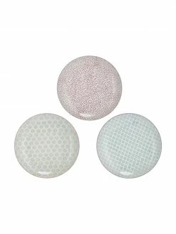 Bloomingville Assiette plate peinte à la main Patrizia, 3 élém., Ø 25 cm