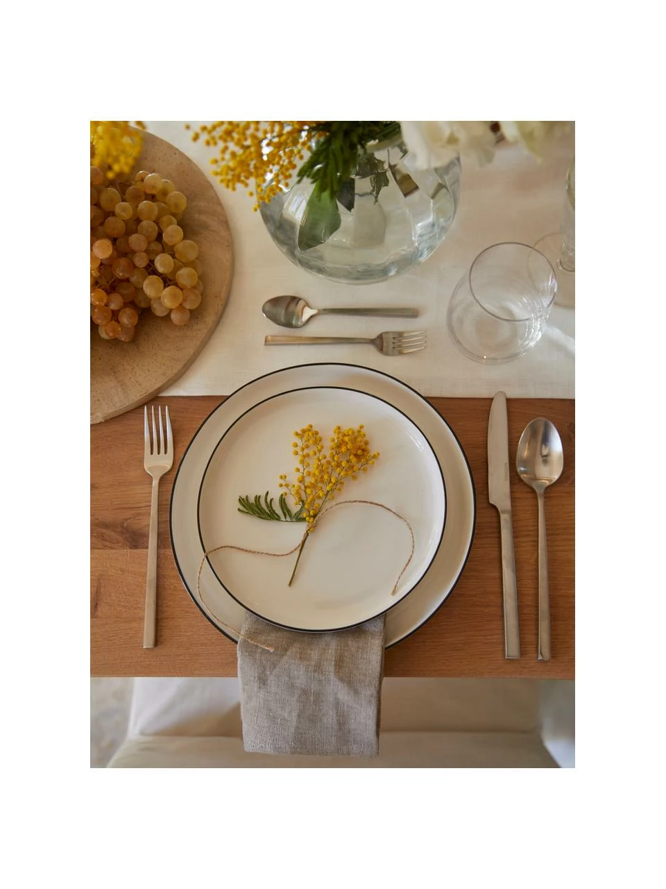 Westwing Collection Assiette plate porcelaine Facile, Ø 25 cm, 2 pièces, Ø 25 x haut. 3 cm 5 Westwing Collection Assiette plate porcelaine Facile, Ø 25 cm, 2 pièces, Ø 25 x haut. 3 cm – Image 3