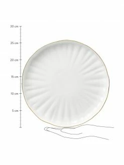 Westwing Collection Assiette plate porcelaine Sali, 2 pièces, Ø 26 cm -Cuisine Soldes 2022 Assiette plate porcelaine Sali 2 pieces 2
