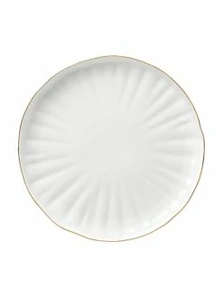 Westwing Collection Assiette plate porcelaine Sali, 2 pièces, Ø 26 cm