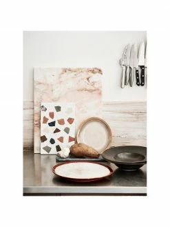 HKliving Assiette plate rétro artisanal 70's, 2 pièces, Ø 29 cm 13 HKliving Assiette plate rétro artisanal 70's, 2 pièces, Ø 29 cm -Cuisine Soldes 2022 Assiette plate retro artisanal 70s 2 pieces 5