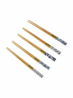 Baguettes en bambou Flora Japonica, 5 paires, long. 23 cm -Cuisine Soldes 2022 Baguettes en bambou Flora Japonica 5 paires 3