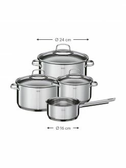 Batterie de cuisine induction inox Elegance, 4 élém., Lot de différentes tailles -Cuisine Soldes 2022 Batterie de cuisine induction inox Elegance 4 elem 3