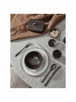 Broste Copenhagen Beurrier en grès fait à la main Nordic Coal, larg. 15 x prof. 12 cm -Cuisine Soldes 2022 Beurrier en gres fait a la main Nordic Coal 2