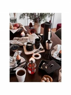 Broste Copenhagen Beurrier en grès fait à la main Nordic Coal, larg. 15 x prof. 12 cm -Cuisine Soldes 2022 Beurrier en gres fait a la main Nordic Coal 4